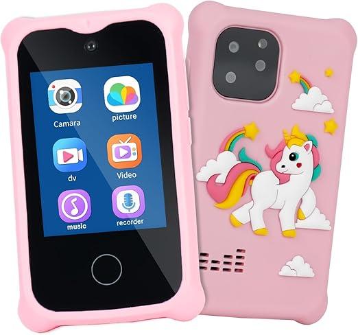 Kids Smart Phone: Touchscreen, Dual Camera, 32GB SD, APUNOL Toy for Girls 3+ - Logan's Toy Chest