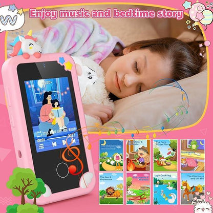 Kids Smart Phone Toy – Pink, Touchscreen, Dual Camera, 32GB Card, Ages 3-9 - Logan's Toy Chest