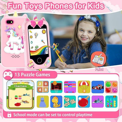 Kids Smart Toy Phone – 2.8” Touchscreen, Dual Cameras, Games & Music - Logan's Toy Chest