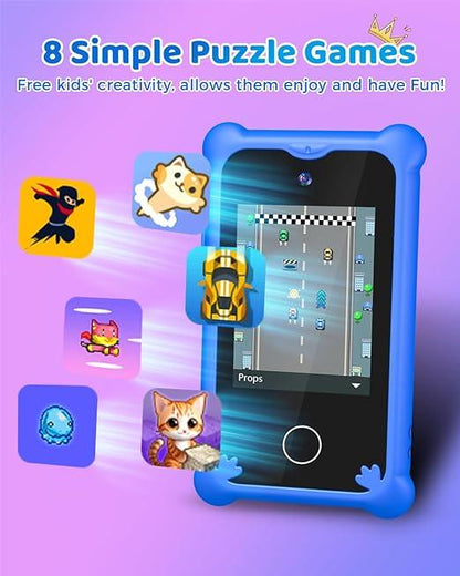 Kids Touchscreen Smartphone Toy - Camera, Music, Safe, Fun for Ages 3-6 - Logan's Toy Chest