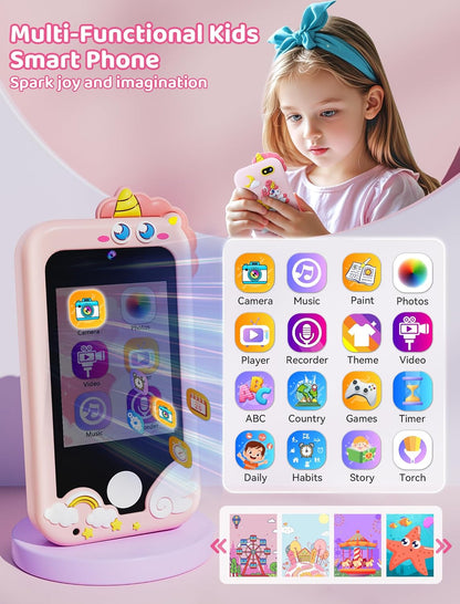 Kikidex Kids Smart Phone - 2.8" Touchscreen Dual Camera Gift for Ages 3-12 - Logan's Toy Chest