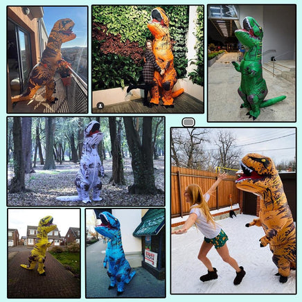 KOOY T-Rex Dinosaur Inflatable Costume | Sizes: Kids 120-145cm, Adult 150-195cm - Logan's Toy Chest