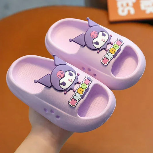Kuromi Purple EVA Slides – Soft Indoor Slippers for Women (US 5.5–6) - Logan's Toy Chest