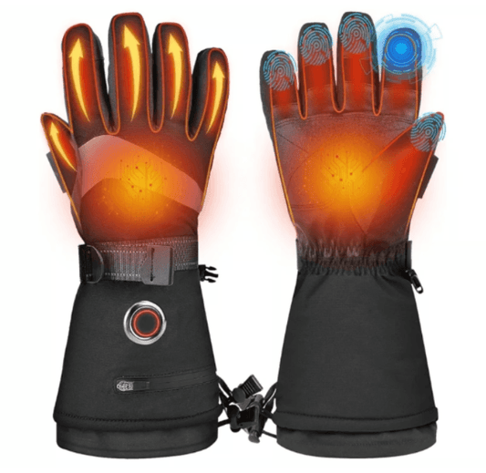 LATITOP Heated Ski Gloves Rechargeable Battery Touchscreen Waterproof 10H Heat - Logan's Toy Chest