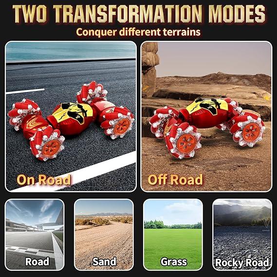 Lozadia Gesture-Sensing RC Stunt Car – 4WD, Mist-Spraying, 360° Rotate - Logan's Toy Chest