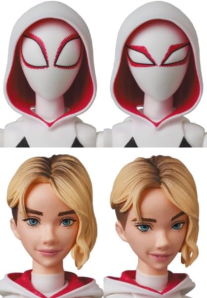 MAFEX Gwen Stacy Spider-Verse 5.5" Action Figure + Spider-Ham - Logan's Toy Chest