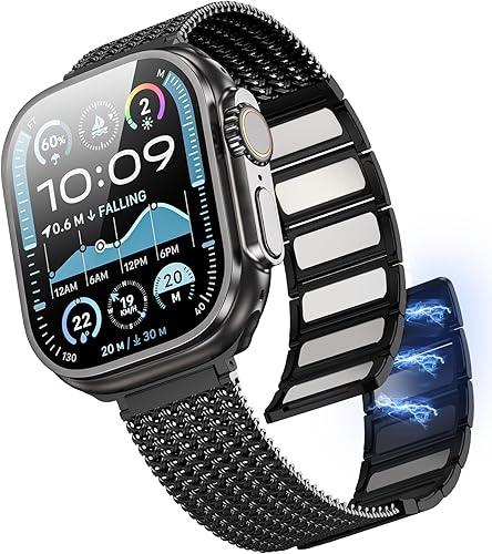 Magnetic Stainless Steel Mesh Band for Apple Watch – Secure & Stylish Fit - Logan's Toy Chest