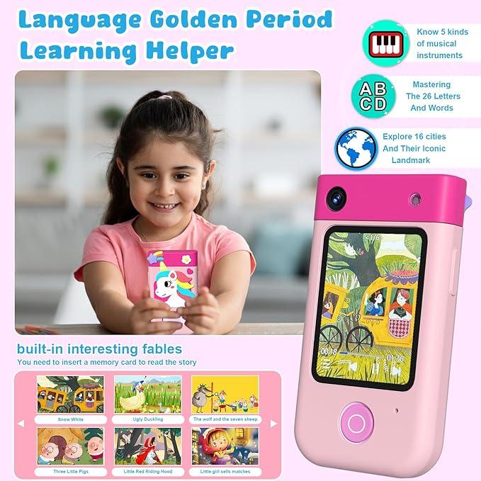 Makolle Kids Smart Phone – 2.8" Touchscreen Learning Toy with Dual Camera - Logan's Toy Chest
