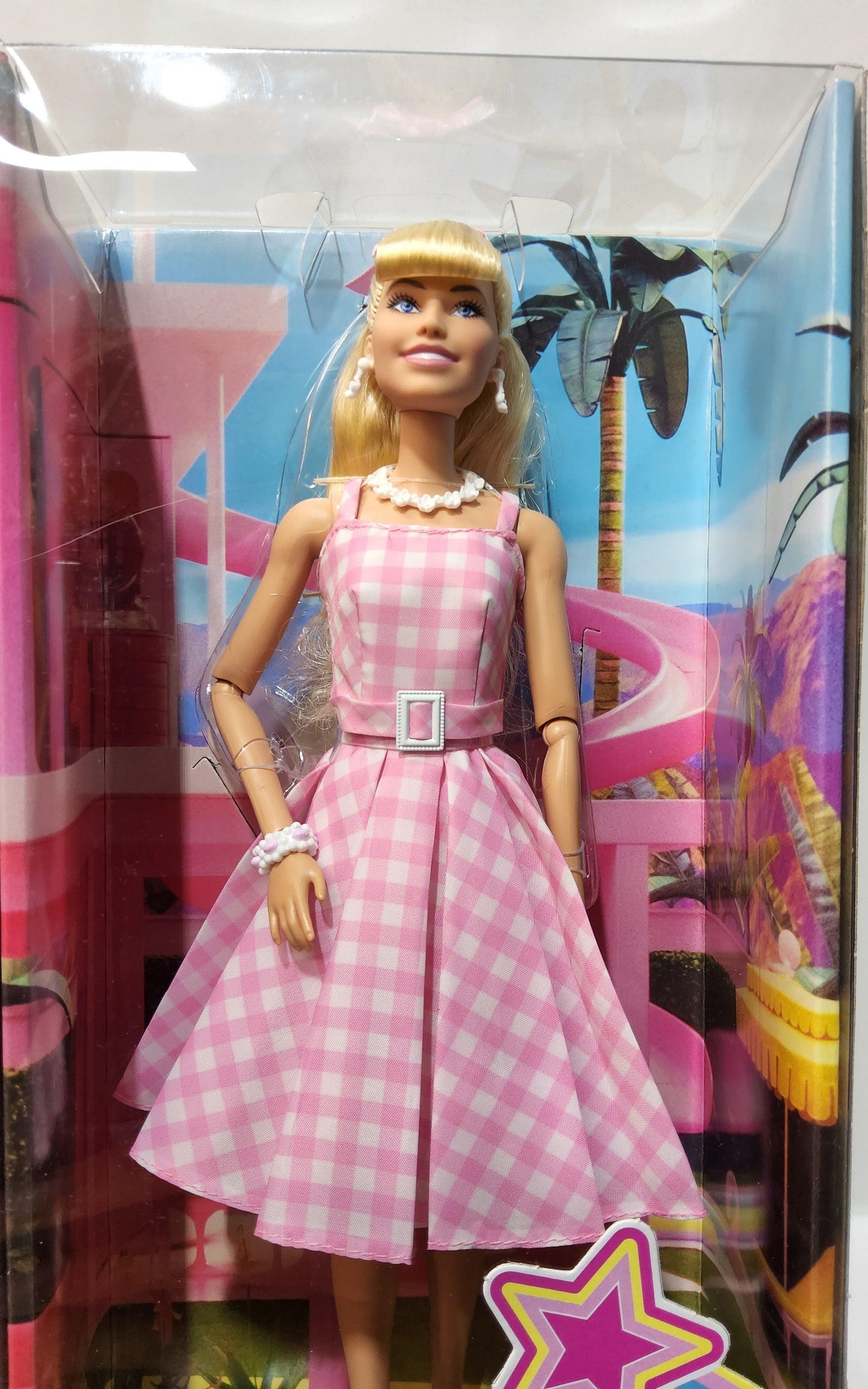 Mattel Barbie The Movie Barbie Doll 12" Figure in Pink & White Dress & Accessories - Logan's Toy Chest