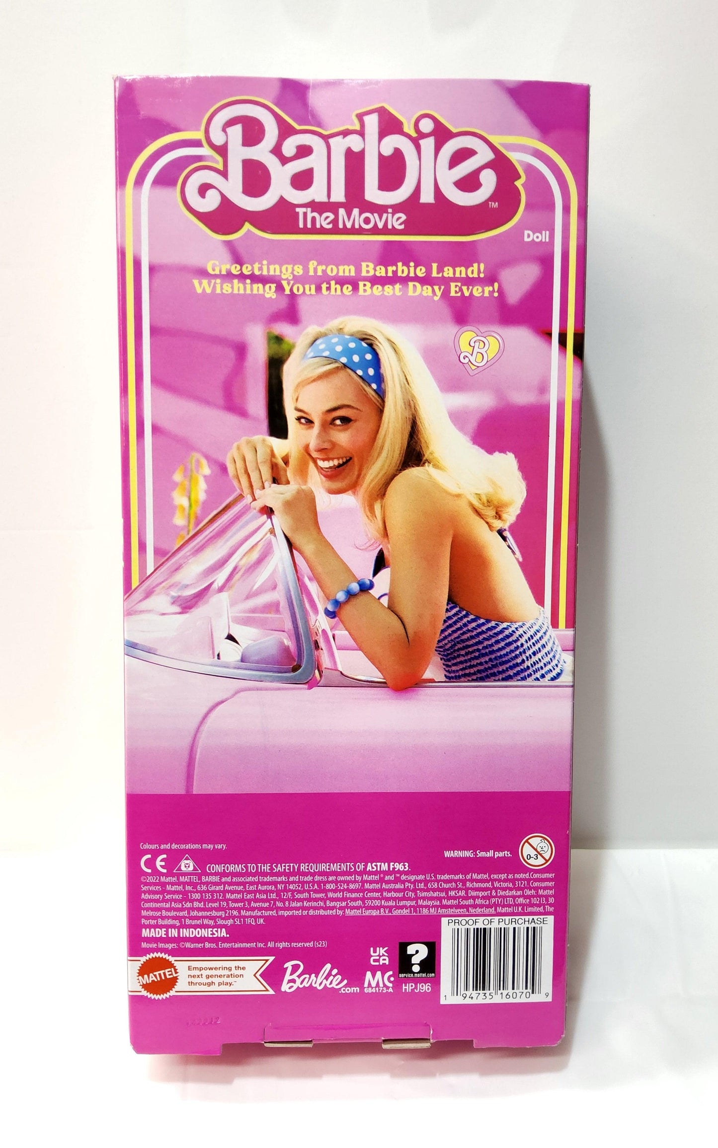 Mattel Barbie The Movie Barbie Doll 12" Figure in Pink & White Dress & Accessories - Logan's Toy Chest