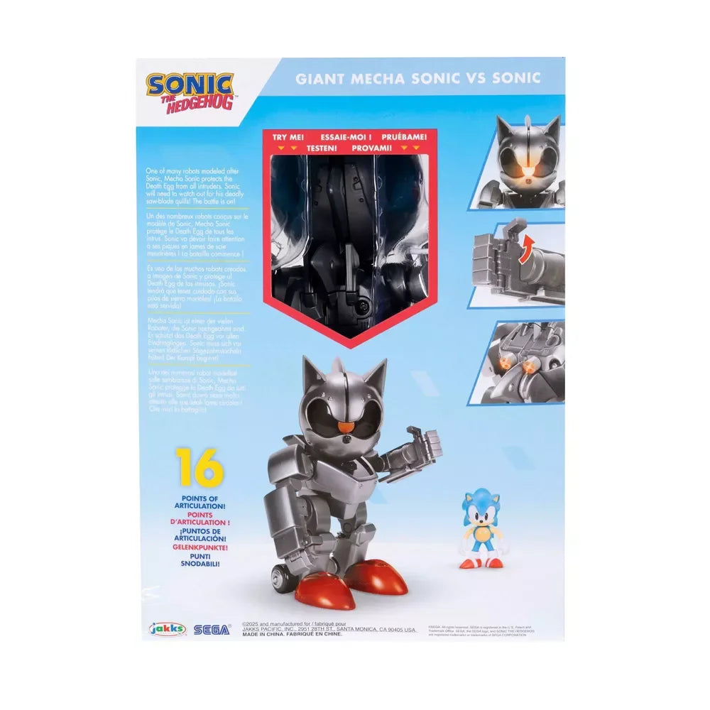 Mecha Sonic 8" Figure w/ Lights, Jet Pack + 2.5" Sonic – JAKKS Pacific - Logan's Toy Chest