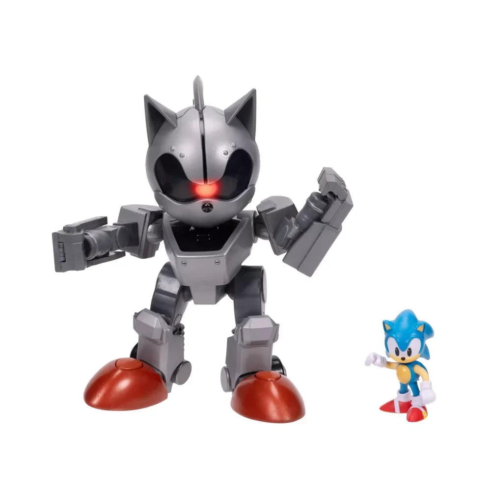 Mecha Sonic 8" Figure w/ Lights, Jet Pack + 2.5" Sonic – JAKKS Pacific - Logan's Toy Chest