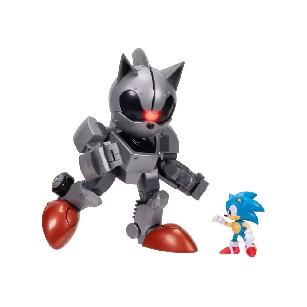Mecha Sonic 8" Figure w/ Lights, Jet Pack + 2.5" Sonic – JAKKS Pacific - Logan's Toy Chest