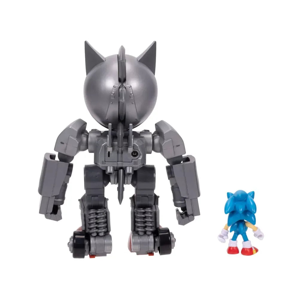 Mecha Sonic 8" Figure w/ Lights, Jet Pack + 2.5" Sonic – JAKKS Pacific - Logan's Toy Chest