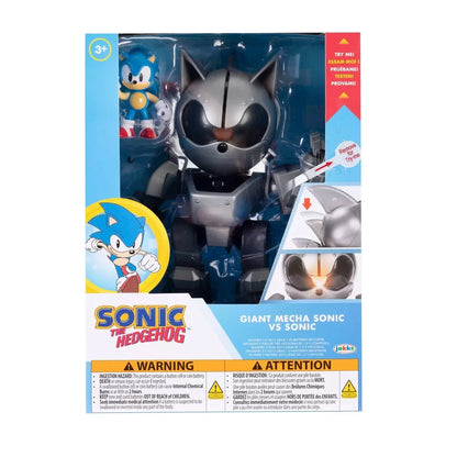 Mecha Sonic 8" Figure w/ Lights, Jet Pack + 2.5" Sonic – JAKKS Pacific - Logan's Toy Chest