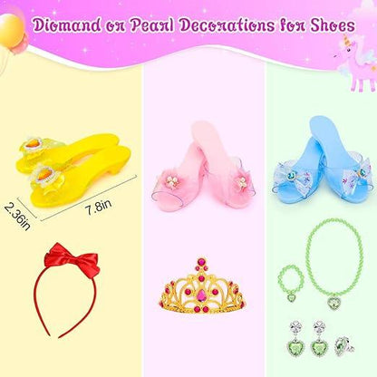 Meland Toddler Girls' Princess Dress Set with Matching Shoes – Party Outfit - Logan's Toy Chest