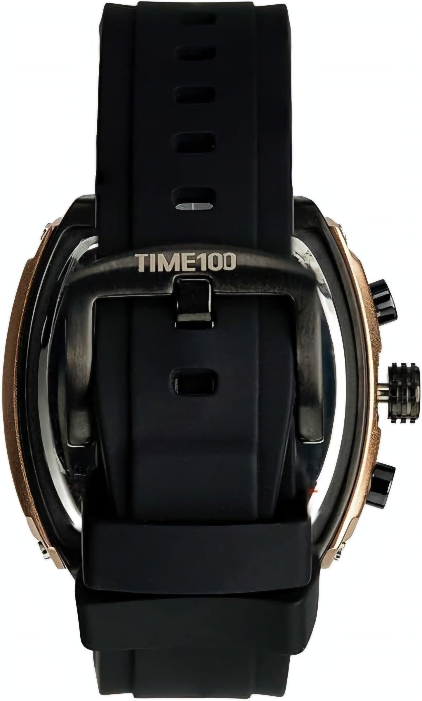 Men's Chronograph Skeleton Square Face Watch, Luminous, Punk Style Silicone Strap - Logan's Toy Chest