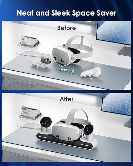 Meta Quest 3S Charging Dock – Magnetic VR Charger with LED Indicator - Logan's Toy Chest