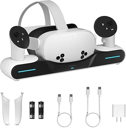 Meta Quest 3S Charging Dock – Magnetic VR Charger with LED Indicator - Logan's Toy Chest