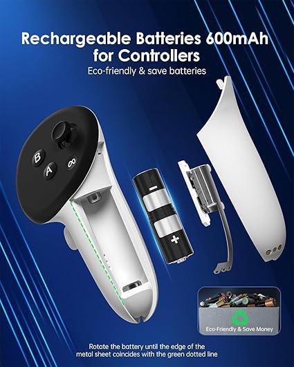 Meta Quest 3S Charging Dock – Magnetic VR Charger with LED Indicator - Logan's Toy Chest