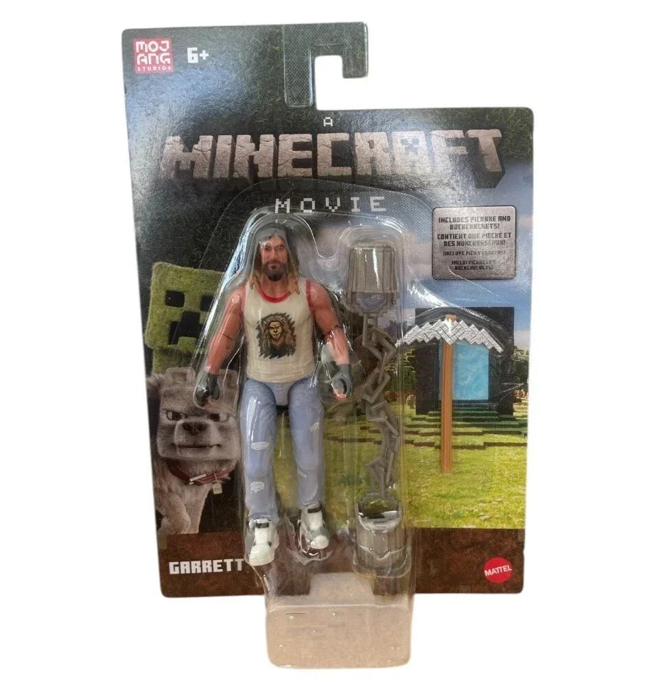 Minecraft Movie Garrett Minecart Action Figure – 4" Scale Collectible Toy - Logan's Toy Chest