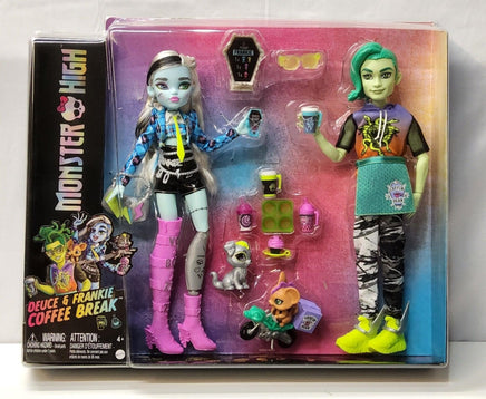 Monster High Deuce Gorgon & Frankie Stein Coffee Break G3 Reboot 2022 NEW - Logan's Toy Chest