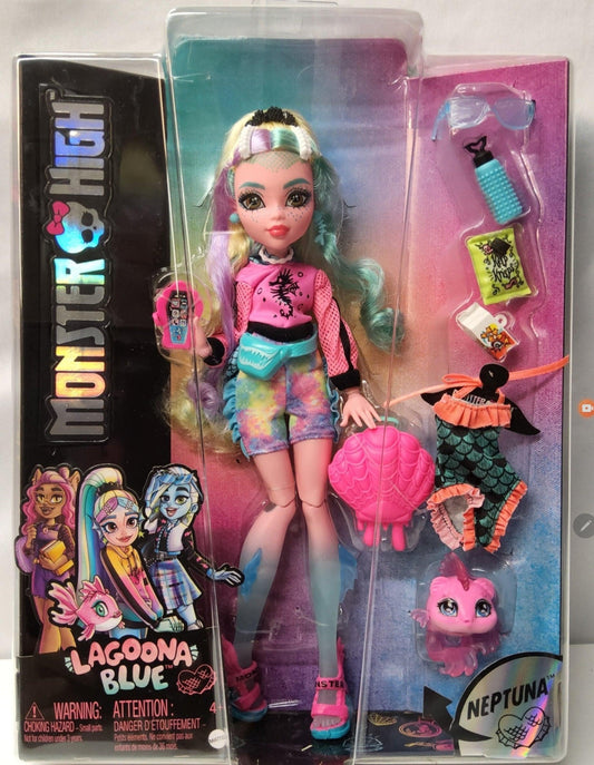 Monster High Lagoona Blue 11" Doll & Neptune mini Figure & Accessories - Logan's Toy Chest