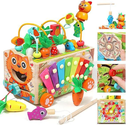 Montessori Wooden Toy Truck for Toddlers | Educational & Stacking Gift - Logan's Toy Chest