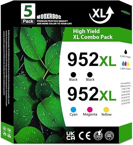 Mooxrbog 952XL High-Yield Ink Cartridge 5-Pack – Compatible OfficeJet Pro - Logan's Toy Chest