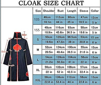 Naruto Akatsuki Red Cloud Anime Costume Cape - Halloween Cosplay Sets - Logan's Toy Chest