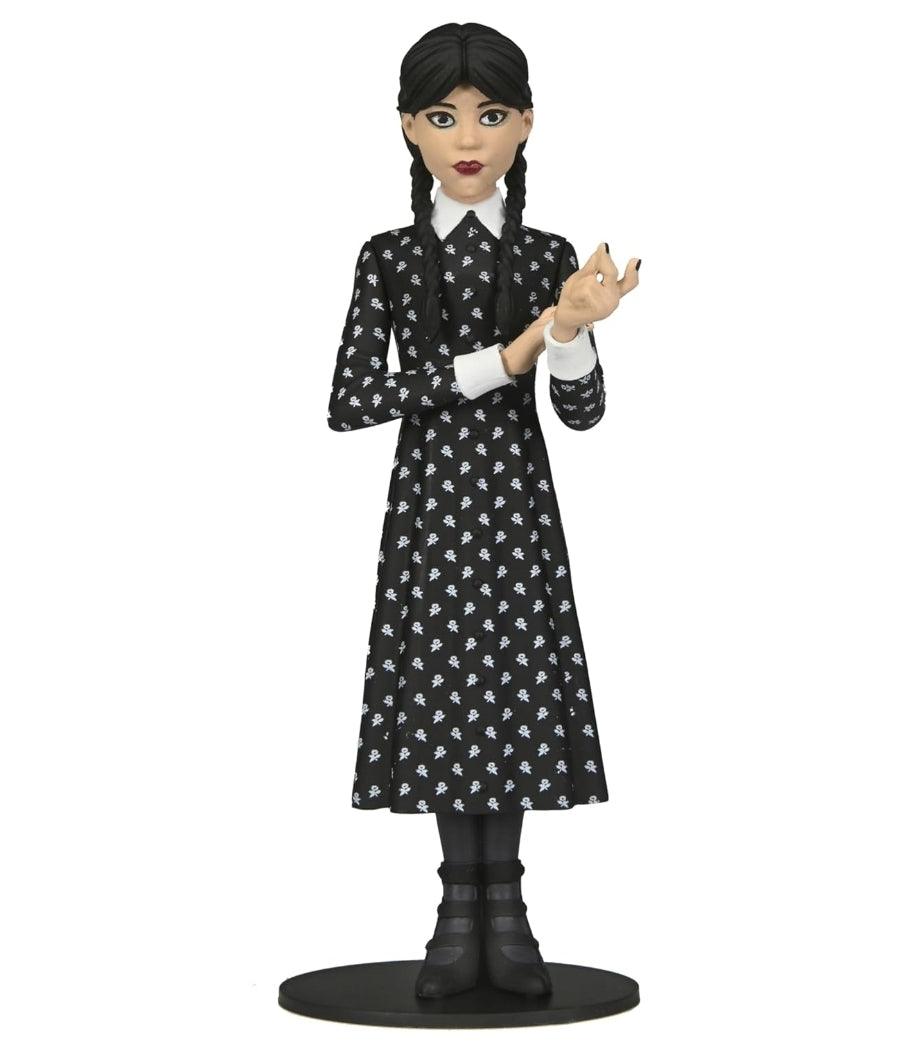 NECA Toony Terrors Wednesday Addams Figure, 6” Collectible, Classic Dress - Logan's Toy Chest