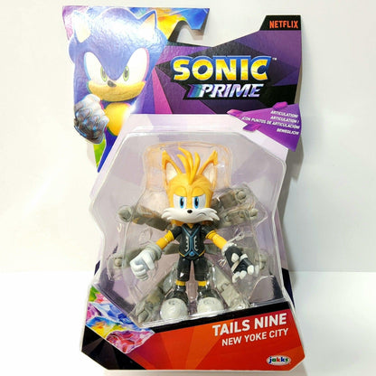 Netflix Jakks Pacific Sonic Prime 6" Tails Nine New York City Action Figure Toy - Logan's Toy Chest