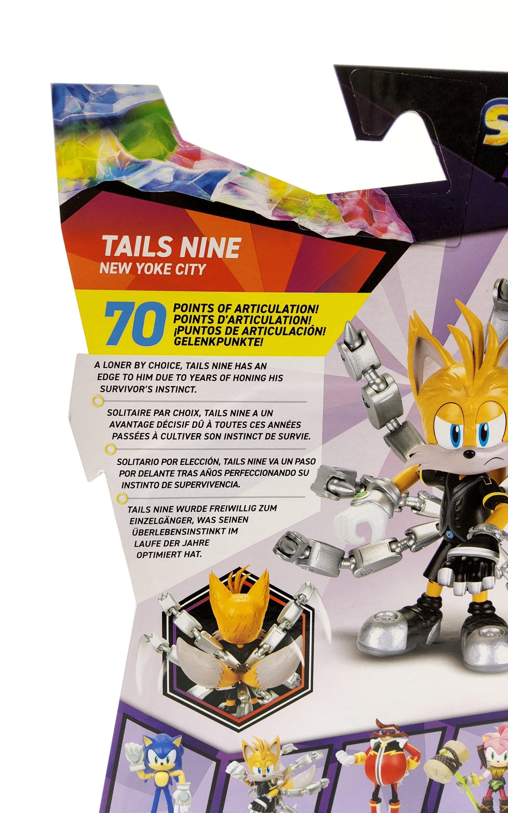 Netflix Jakks Pacific Sonic Prime 6" Tails Nine New York City Action Figure Toy - Logan's Toy Chest
