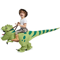 New Hot Sale Dinosaur Cosplay Costume | Inflatable Riding Green Dinosaur - Logan's Toy Chest