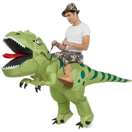 New Hot Sale Dinosaur Cosplay Costume | Inflatable Riding Green Dinosaur - Logan's Toy Chest