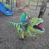 New Hot Sale Dinosaur Cosplay Costume | Inflatable Riding Green Dinosaur - Logan's Toy Chest