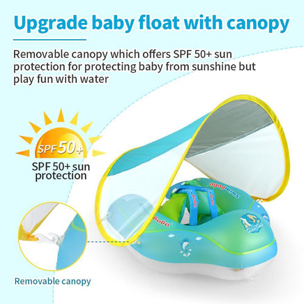 New Upgrades Baby Swimming Float Inflatable Infant Floating Kids Swim Ring Circle Bathing Summer Toys Toddler Rings - Logan's Toy Chest