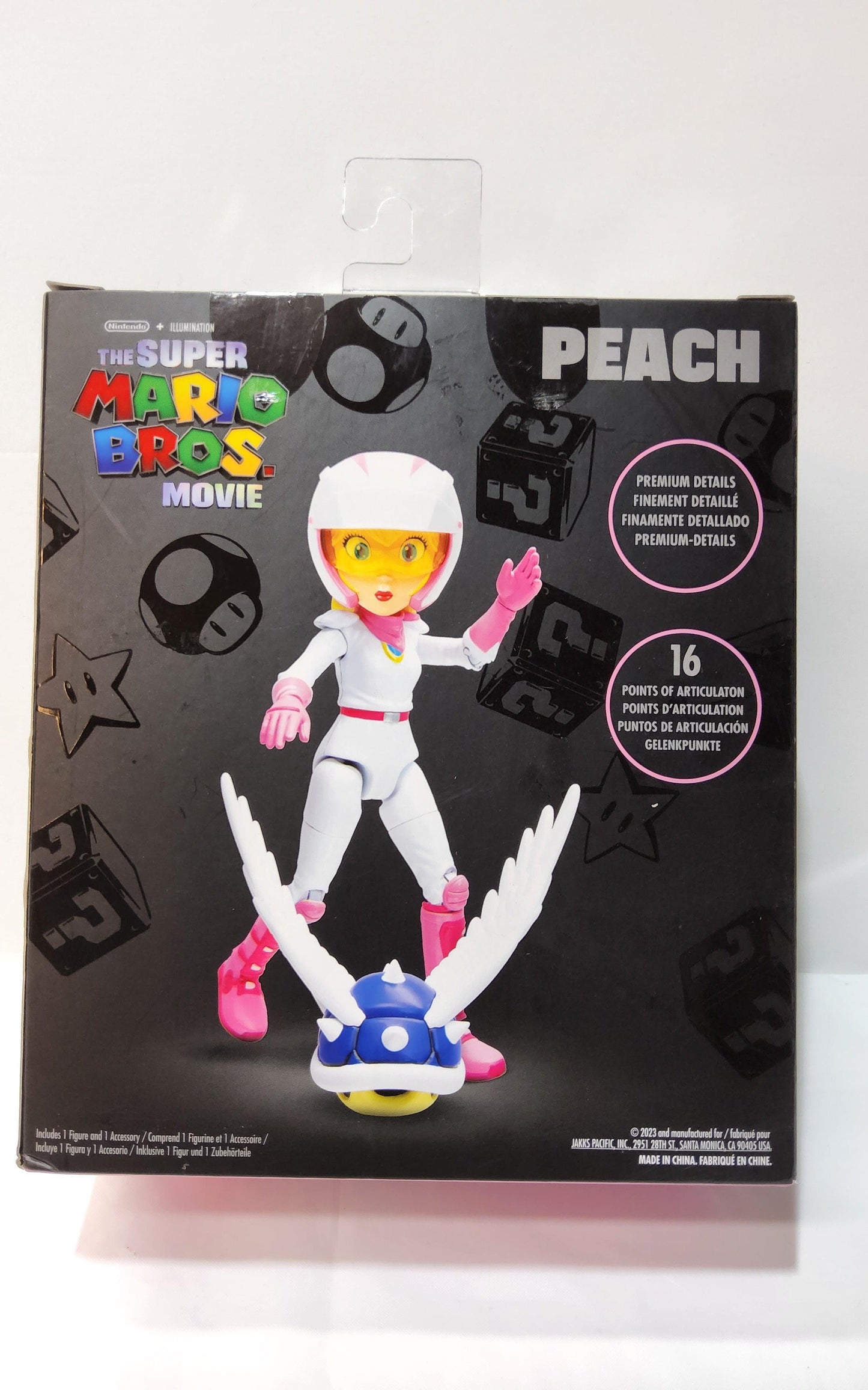 Nintendo+Illumination Super Mario Bros Movie Motorcycle 6" Peach Jakks Pacific - Logan's Toy Chest