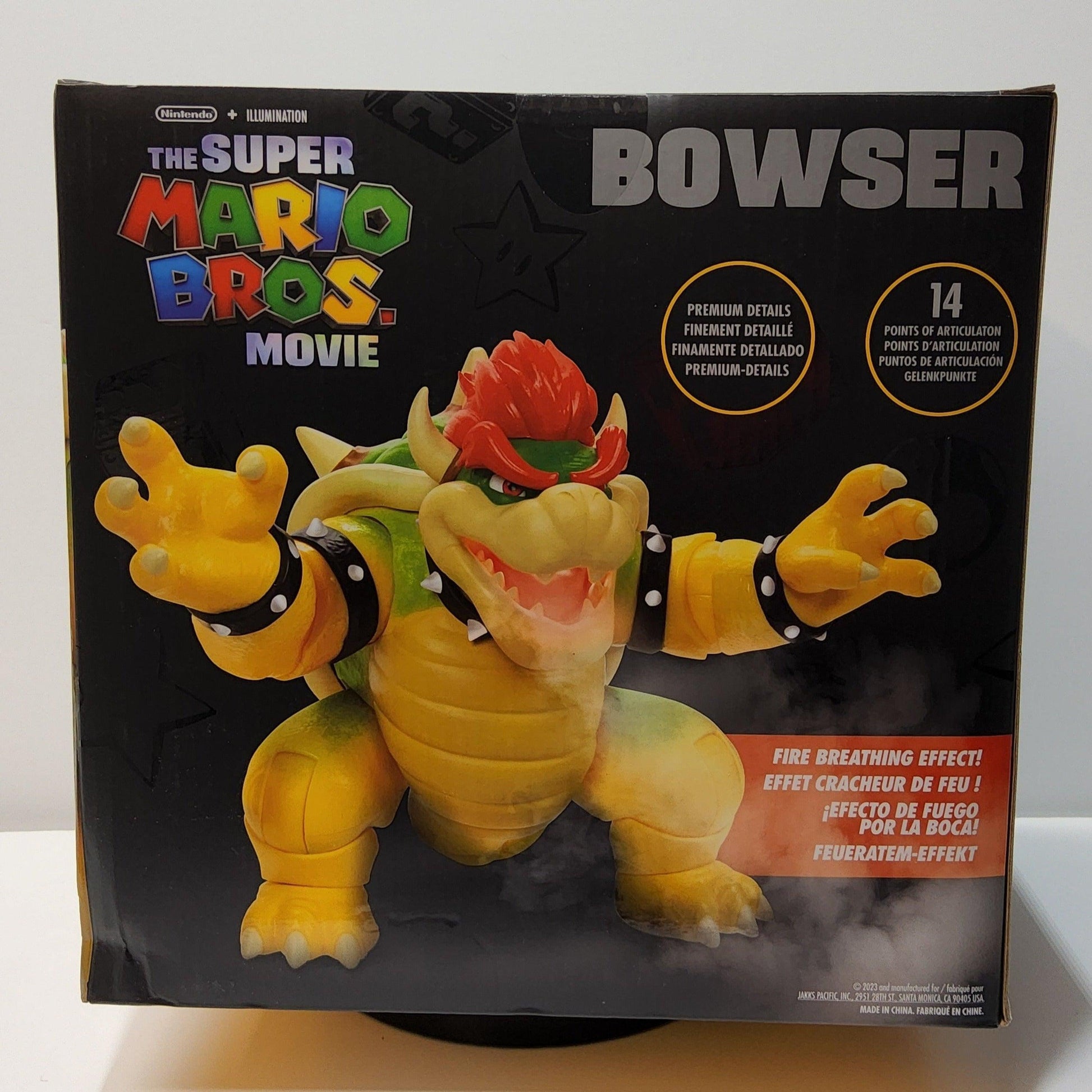 The Super Mario Bros. Movie 7 inch Feature Bowser Action Figure with Fire  Breathing Effects
