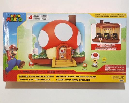 Super Mario Brothers Deluxe Toad House place Set (Toad Included) - Logan's Toy Chest