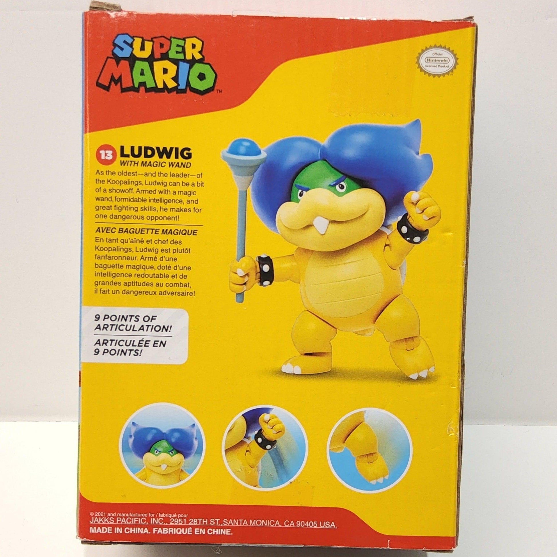 Ludwig Super Mario Brothers Jakks Pacific 4" Action Figure & Magic Wand - Logan's Toy Chest