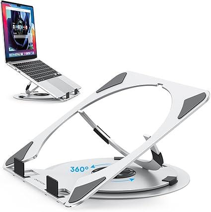 OMOTON Portable Laptop Stand | 360° Rotating, Aluminum Desk Mount - Logan's Toy Chest