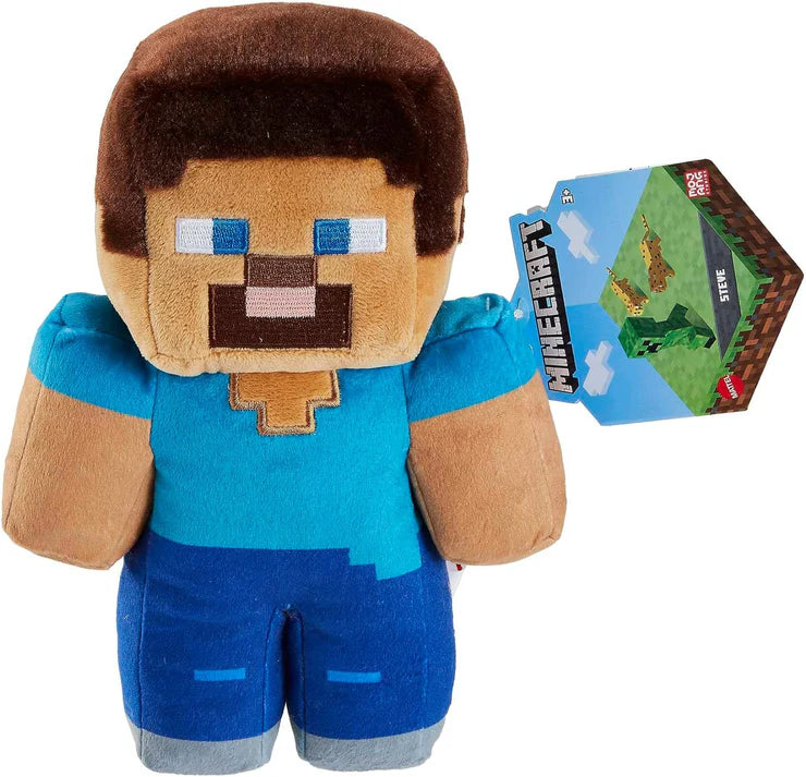 Mattel Minecraft Steve 8-Inch Plush Toy – Soft Collectible for Kids 3+