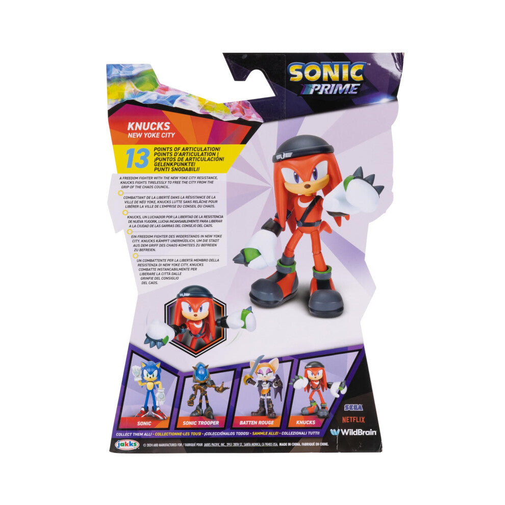 Sonic Prime Knucks 5" Action Figure – Netflix Series Collectible Toy