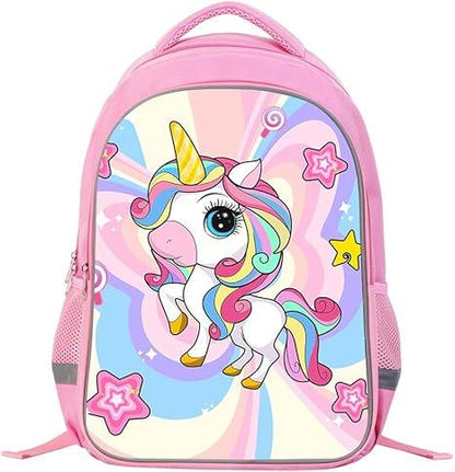 Pink Unicorn Backpack – Lightweight Kids School Bag with Laptop Pocket - Logan's Toy Chest