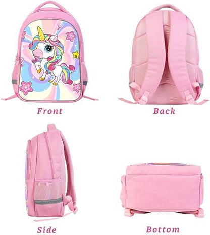 Pink Unicorn Backpack – Lightweight Kids School Bag with Laptop Pocket - Logan's Toy Chest