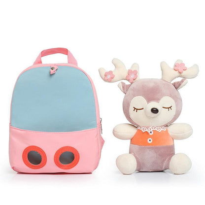 Plush School Bags for Girls Plush Animals Backpacks Kids Stuff Backpack Kindergarten Toddler Backpacks Mochila Escolar - Logan's Toy Chest