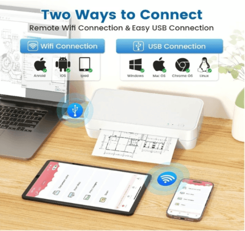Ponek WiFi Thermal Printer - S821 for Home & Office Use - Logan's Toy Chest