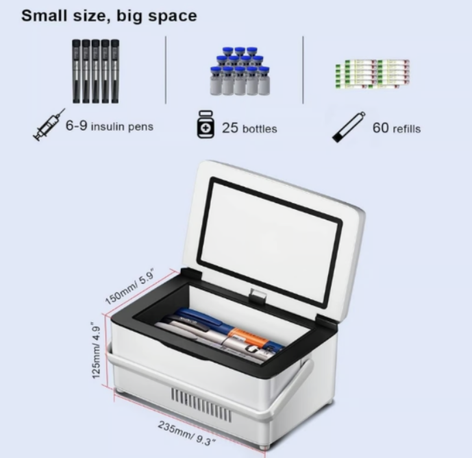 Portable Medicine Cooler Insulin Travel Case USB Car Cooler LCD Touch Screen - Logan's Toy Chest