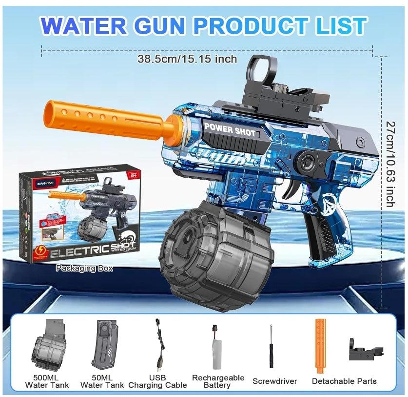 Powerful Electric Water Gun for Kids & Adults - 26 FT Range, 500ml Capacity - Logan's Toy Chest